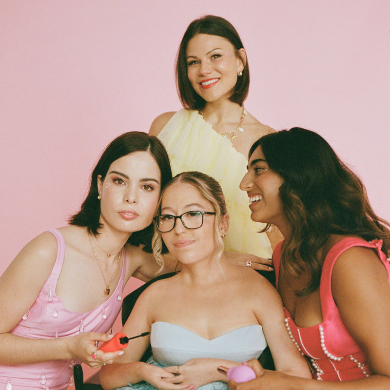 Founder Storm with group of accessible models using ByStorm makeup tools – celebrating diversity, accessibility & beauty for all