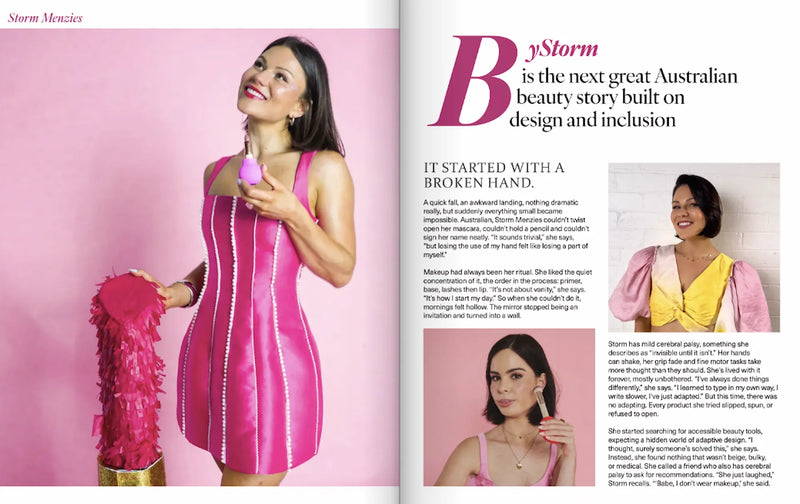 ByStorm Beauty and its founder, Storm Menzies, featured in Fashion Ability Magazine.