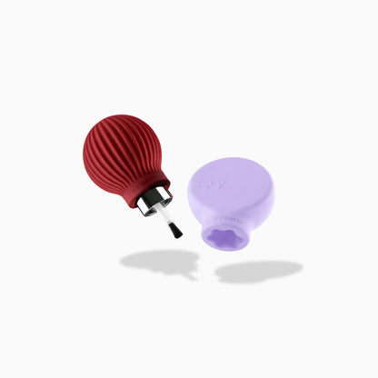 ByStorm Betty maroon and Margie lilac accessible makeup grips with nail polish product shot