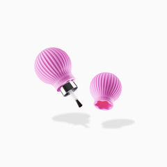 ByStorm Betty pink round accessible makeup grip holding nail polish product shot